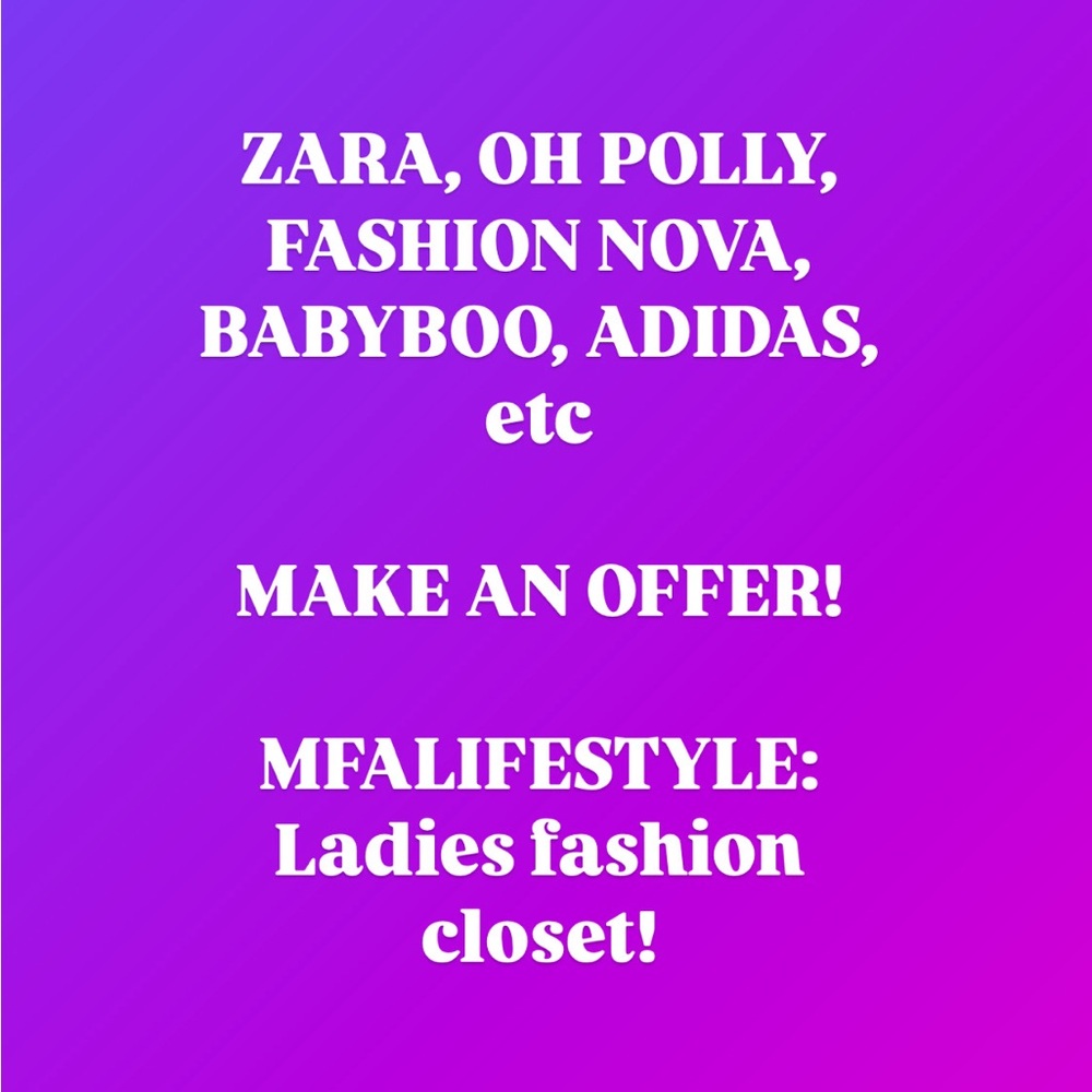 SALE! ZARA, OH POLLY, FASHION NOVA, BABYBOO, ADIDAS